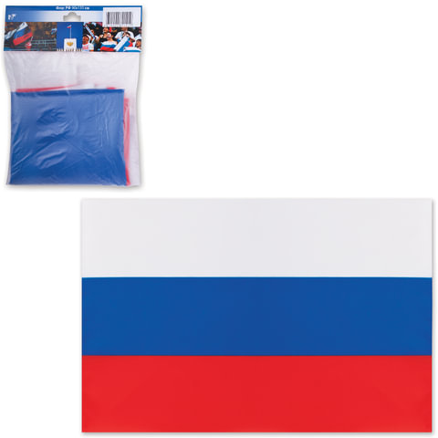 картинка Флаг, 90*135 см, карман под древко, упаковка европодвес, "Россия", ш/к 20115 от магазина Альфанит в Кунгуре
