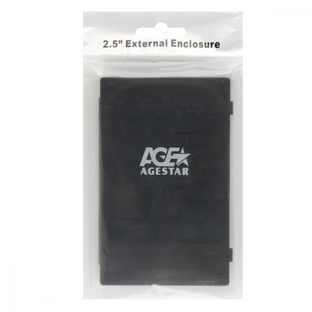 картинка Внешний корпус USB 2.0 для 2.5" HDD SATA Age Star SUBCP1, пластик, черный от магазина Альфанит в Кунгуре