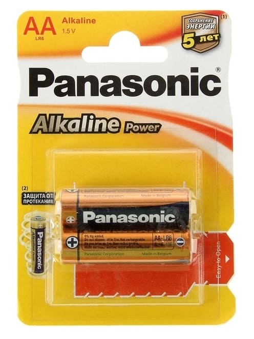 картинка Батарейки АА, 2*BI, Panasonic Alkaline Power, LR6REB/2BPR от магазина Альфанит в Кунгуре