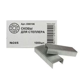 картинка Скобы для степлера № 24/6, 1000 шт, DOLCE COSTO, D00106 от магазина Альфанит в Кунгуре