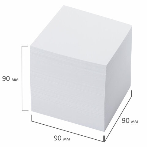 картинка Блок для записи проклеенный, 9*9*9 см, белый, BRAUBERG, 129203 от магазина Альфанит в Кунгуре
