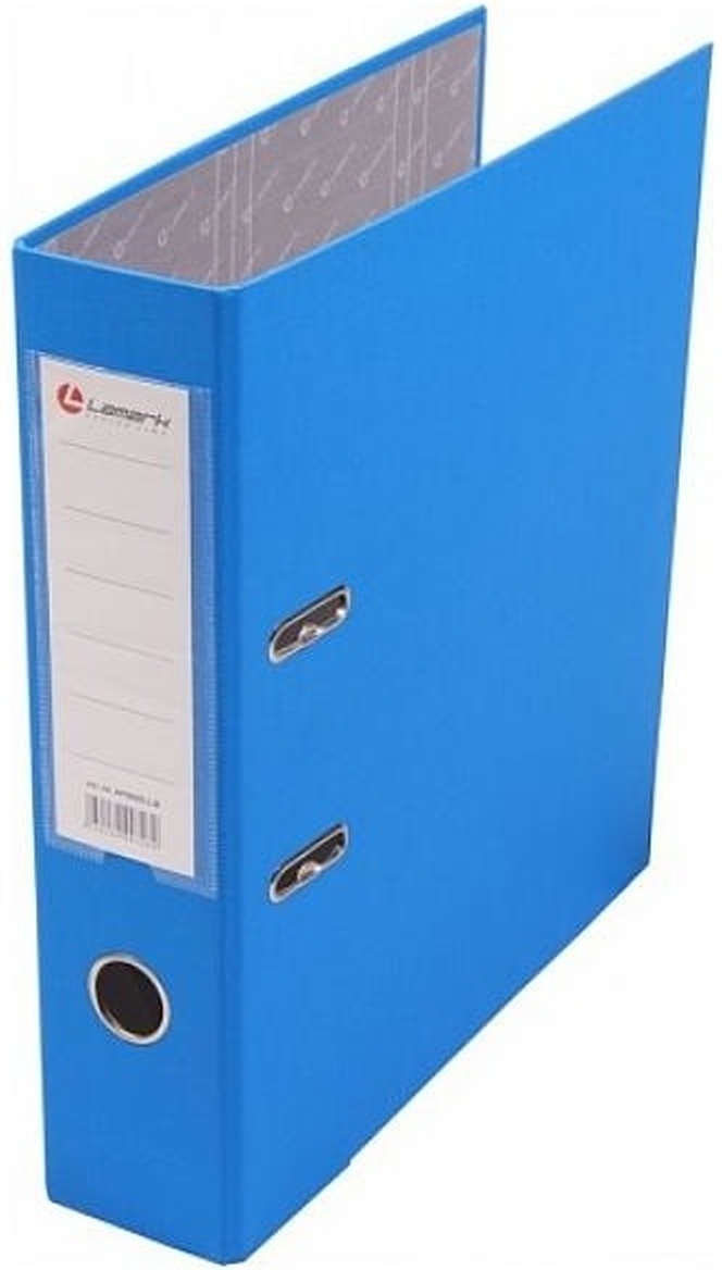 картинка Папка-регистратор, А4, корешок 75 мм, бумвинил, голубой, с карманом, Lamark, AF0600-LB1 от магазина Альфанит в Кунгуре