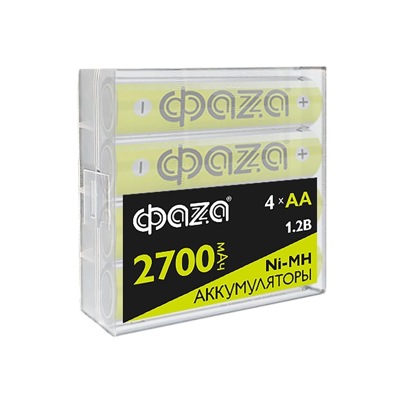 картинка Батарейки аккумуляторные АА, 4*BI, 2700 mAh, Фаzа, HR6-2700-PB4 от магазина Альфанит в Кунгуре