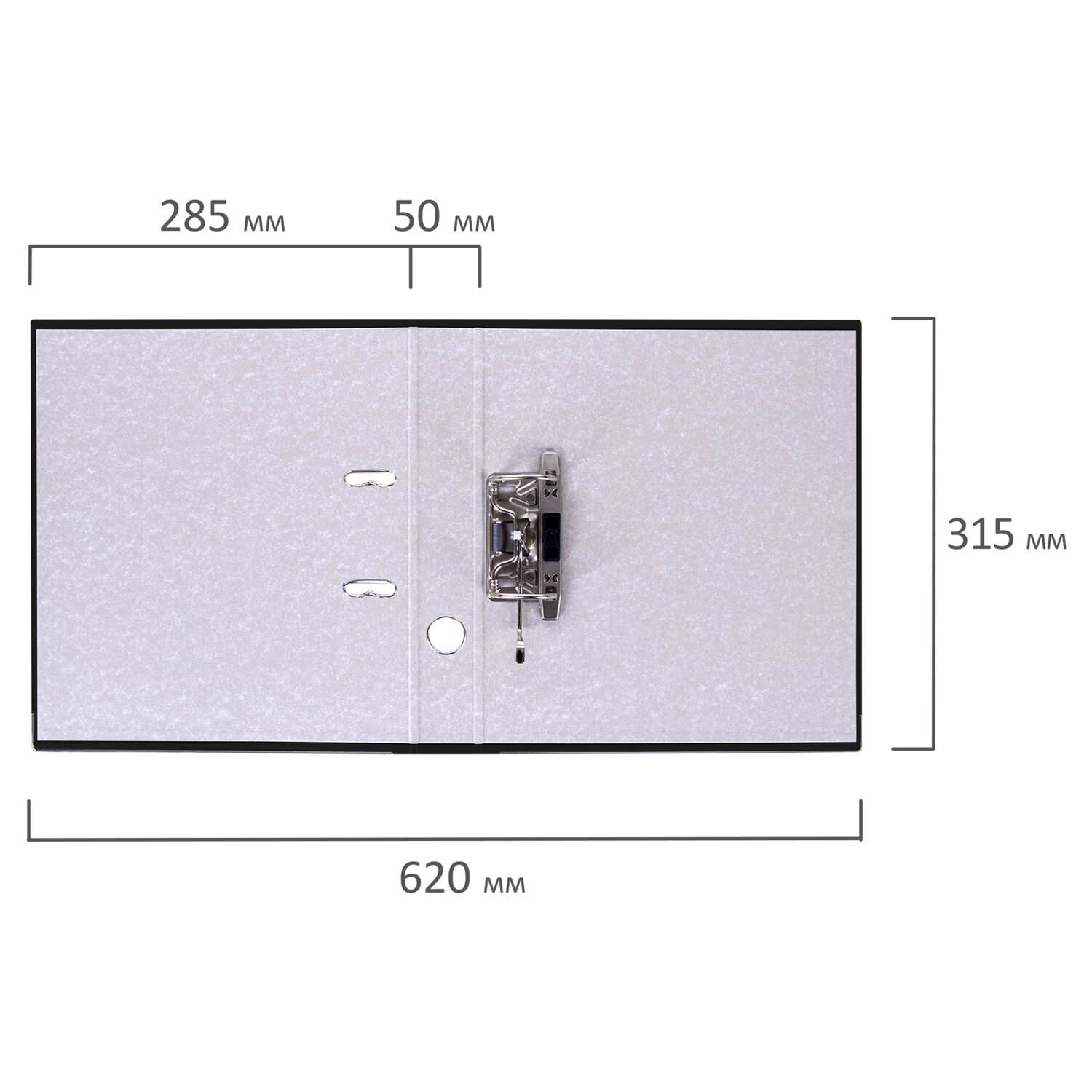 картинка Папка-регистратор, А4, корешок 50 мм, до 350 л, картон, черный, с карманом, BRAUBERG, 226589 от магазина Альфанит в Кунгуре