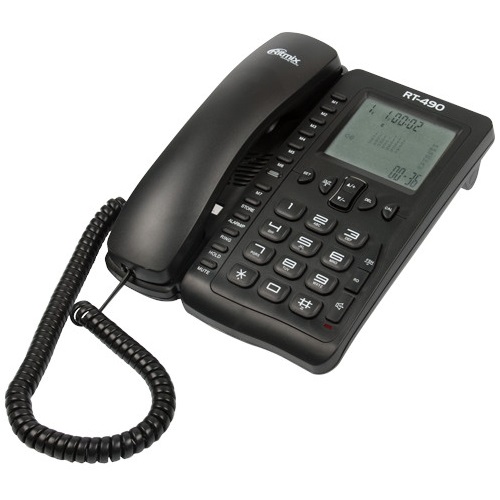 картинка Телефон проводной Ritmix RT-490 черный от магазина Альфанит в Кунгуре