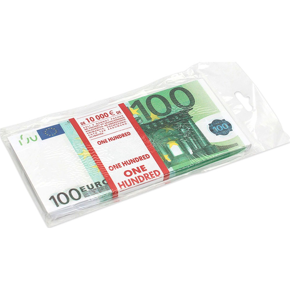 картинка Сувенир, 1 пачка, бумага, "Деньги. 100 евро", Miledi, 9-51-0013 от магазина Альфанит в Кунгуре