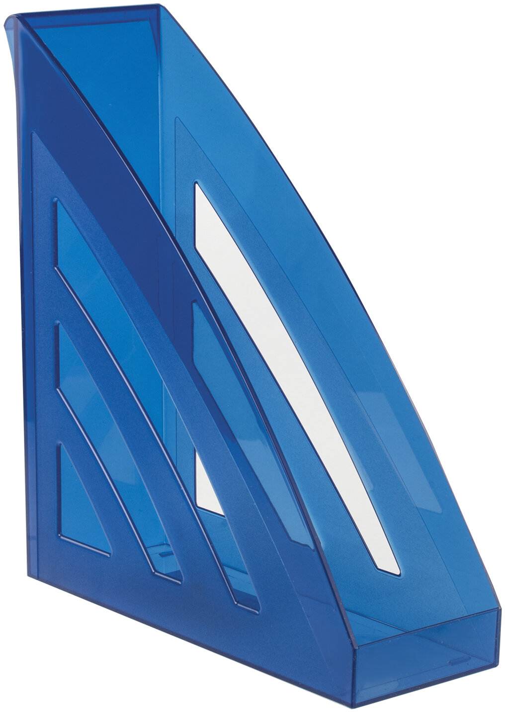 картинка Лоток для бумаг вертикальный 1 отдел, 245*90*285 мм, пластик, синий, "Office style", BRAUBERG, 237282 от магазина Альфанит в Кунгуре
