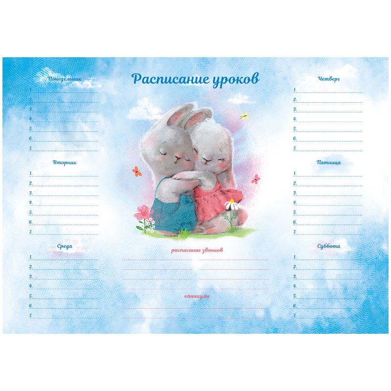 картинка Расписание уроков, A4, с расписанием звонков, "Sweet story", ArtSpace, 335728 от магазина Альфанит в Кунгуре