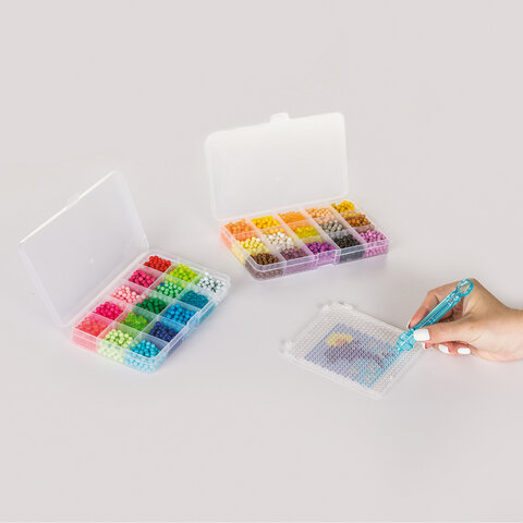 картинка Аквамозаика, 30 цветов, 3000 бусин, в колорбоксе, Юнландия, 663780 от магазина Альфанит в Кунгуре