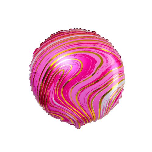 картинка Шар воздушный фольгированный, 18", розовый, "Круг. Мрамор", 5275745 от магазина Альфанит в Кунгуре