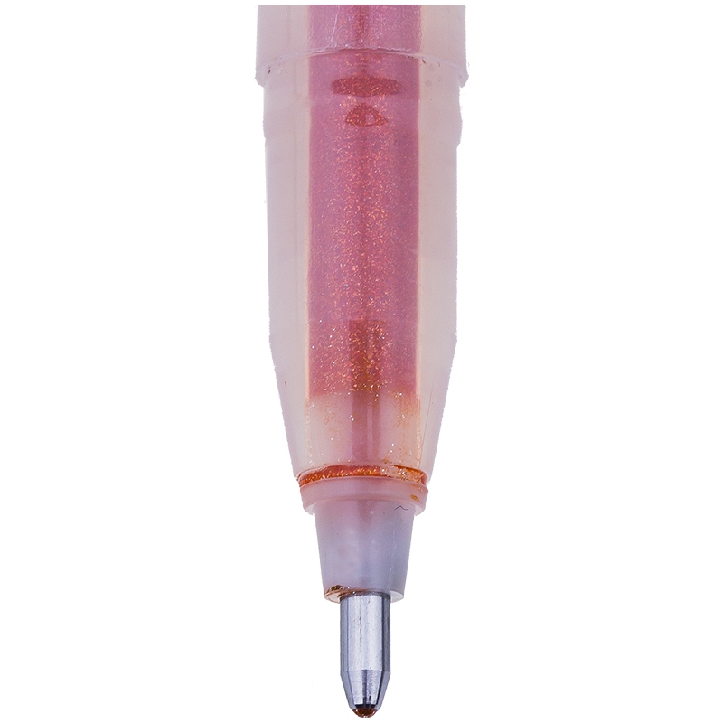 картинка Ручка гелевая, 1,0 мм, оранжевая, с блестками, "Glitter Metal Jell", Crown от магазина Альфанит в Кунгуре