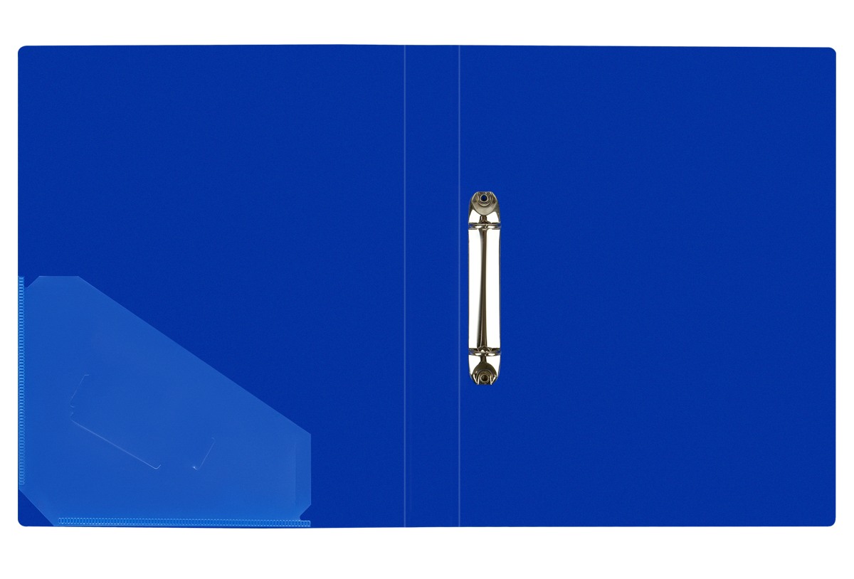 картинка Папка на 2-х кольцах, А4, 700 мкм, корешок 40 мм, пластик, синий, "Стандарт", СТАММ, ММ-30598 от магазина Альфанит в Кунгуре