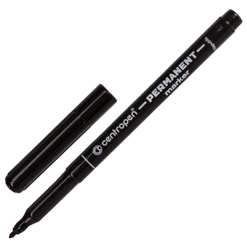 картинка Маркер перманентный, 1 мм, пулевидный, черный, CENTROPEN, 2536 от магазина Альфанит в Кунгуре