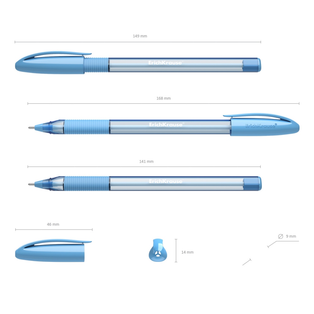 картинка Ручка шариковая, 1,0 мм, синяя, грип, "U-109 Stick&Grip Spring. Ultra Glide Technology", Erich Krause, 58109 от магазина Альфанит в Кунгуре