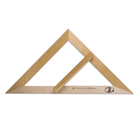 картинка Треугольник для школьной доски 45*45*90°, дерево, без шкалы, С370 от магазина Альфанит в Кунгуре
