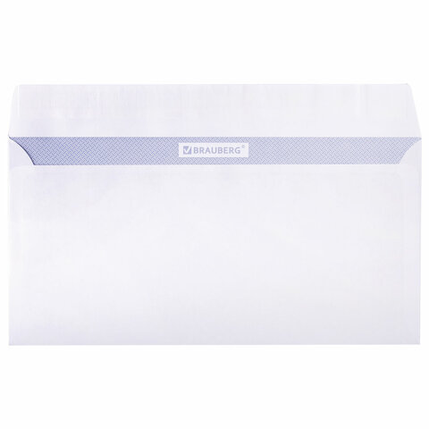 картинка Набор конвертов Е65, 25 шт, белый, отрывная полоса, без подсказа, BRAUBERG, 122449 от магазина Альфанит в Кунгуре