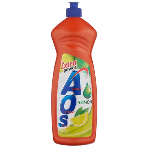 картинка Средство для мытья посуды, 900 мл, гель, бутыль, "Extra power. Лимон", AOS от магазина Альфанит в Кунгуре