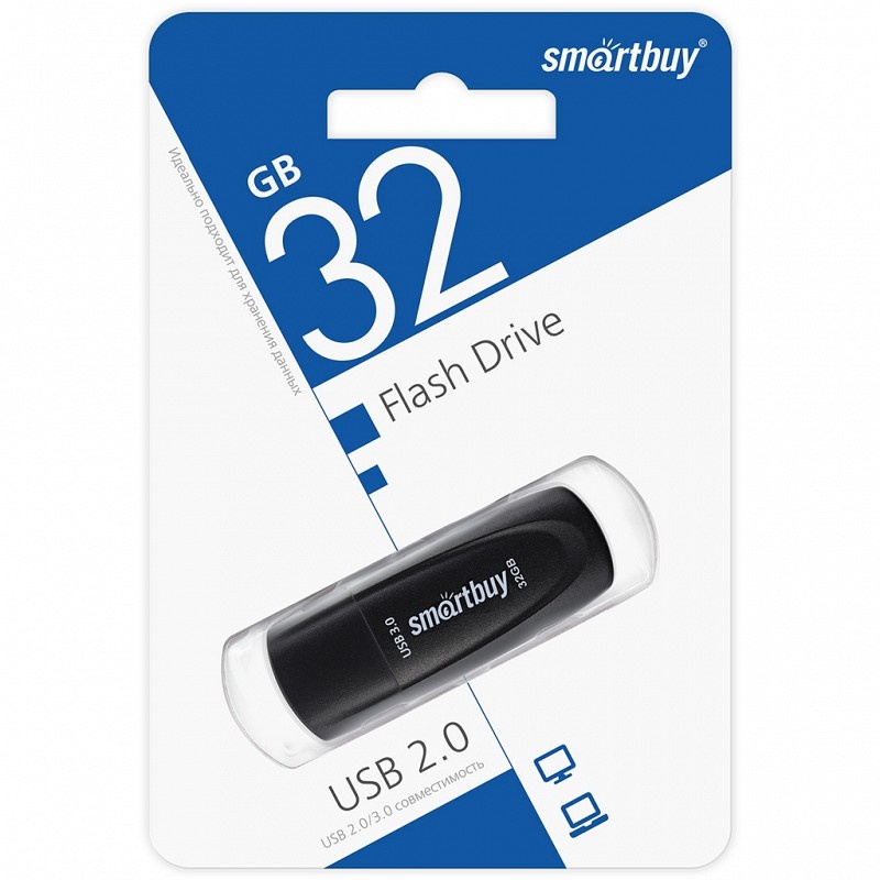 картинка Флеш-диск SmartBuy 32 GB USB 3.1, Scout, черный, SB032GB3SCK от магазина Альфанит в Кунгуре