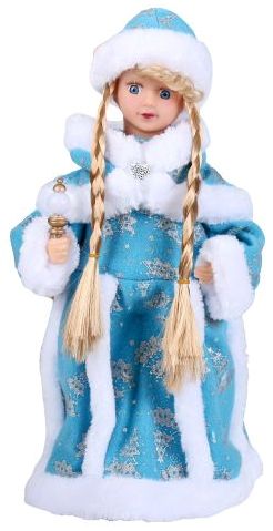 картинка Снегурочка, 40 см, с посохом, "Голубая шубка", 3555394 от магазина Альфанит в Кунгуре
