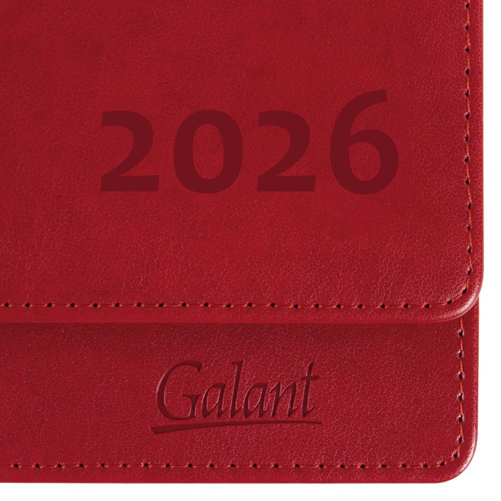 картинка Планинг датированный 2026 г, 30,5*14 см, 60 л, кожзам, красный, "Ritter", GALANT, 117237 от магазина Альфанит в Кунгуре
