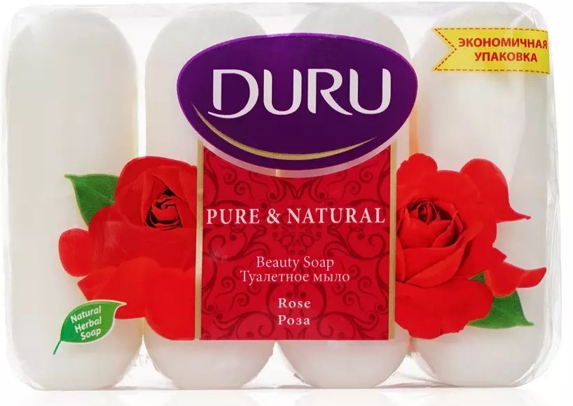 картинка Набор мыла, 4 шт, 85 гр, "Pure Natural. Rose", DURU, 122670 от магазина Альфанит в Кунгуре
