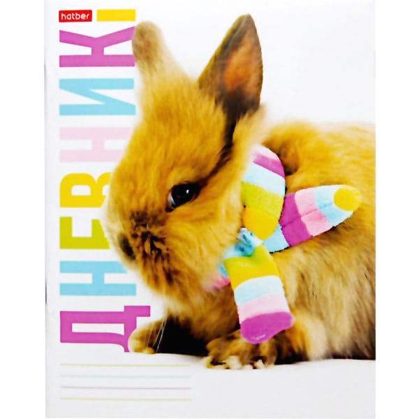 картинка Дневник 1-11 кл, 40 л, мягкий, "Кролик в шарфике", Hatber, 40Д5В_27159 от магазина Альфанит в Кунгуре