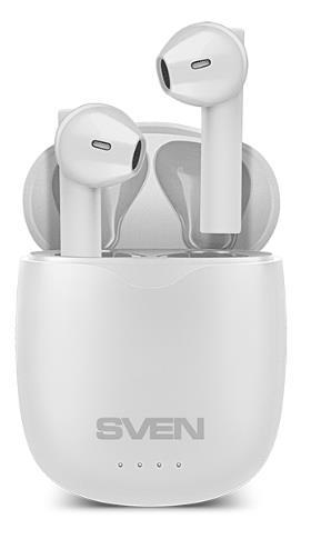 картинка Гарнитура TWS беспроводная Sven E-727BT, белый, 2S1031 от магазина Альфанит в Кунгуре