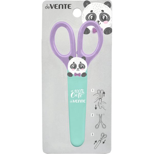 картинка Ножницы детские 135 мм, "Сute. Panda", deVente, 8010012 от магазина Альфанит в Кунгуре