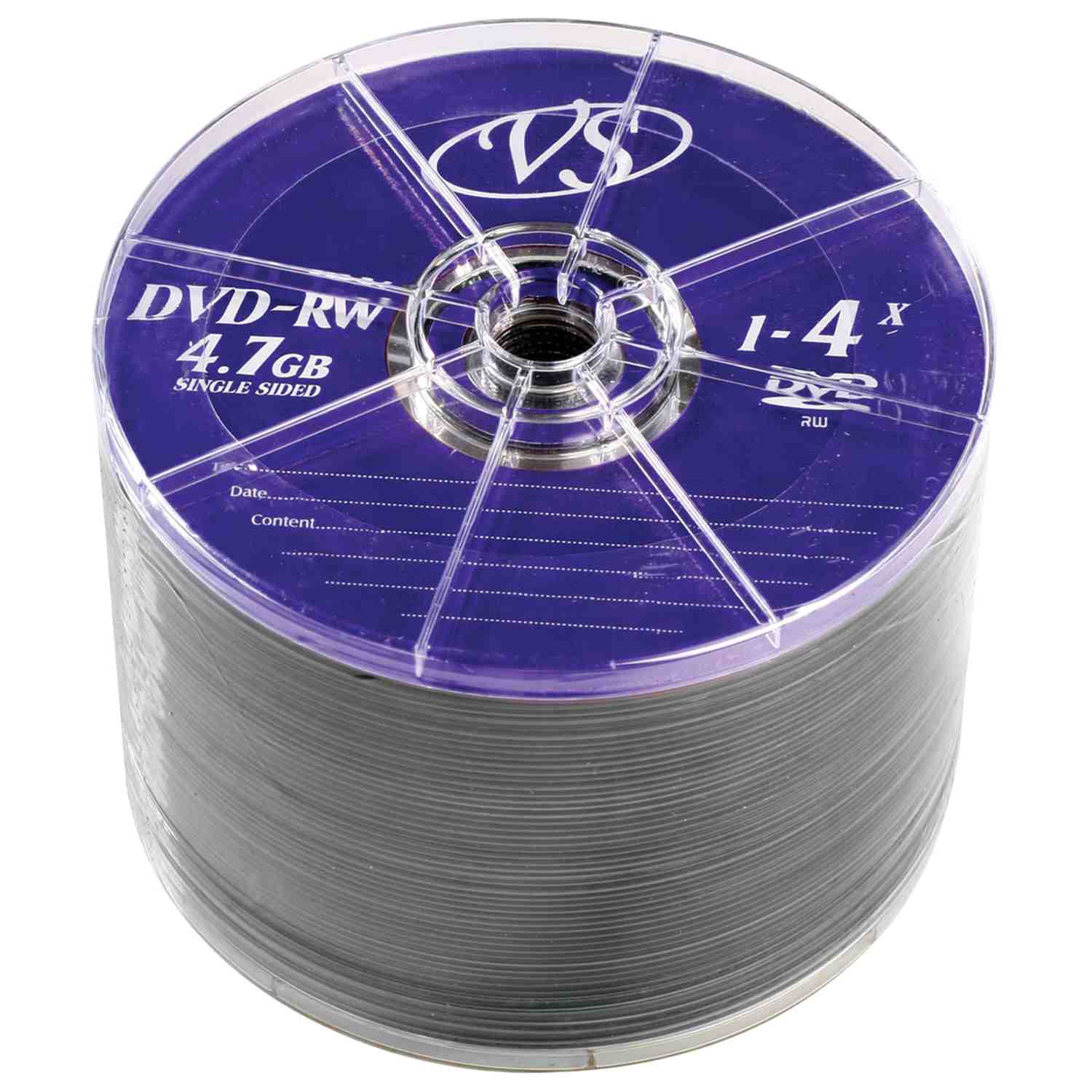 картинка Диски DVD-RW VS Bulk, 50 шт, 4,7 Gb, 16x, термоупаковка, VSDVDRWB5001 от магазина Альфанит в Кунгуре