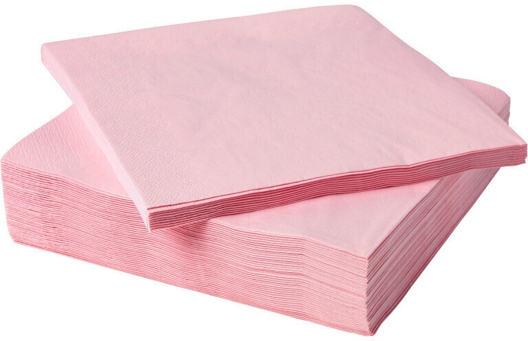 картинка Салфетки бумажные, 50 шт, 2 слоя, 25*25 см, цвет розовый, в пакете, Bouquet, 42034 от магазина Альфанит в Кунгуре