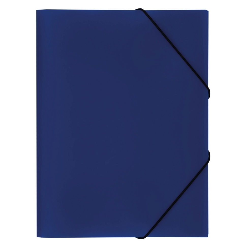 картинка Папка на резинке, А4, 500 мкм, корешок 37, до 300 л, пластик, синий, СТАММ, ММ-32189 от магазина Альфанит в Кунгуре