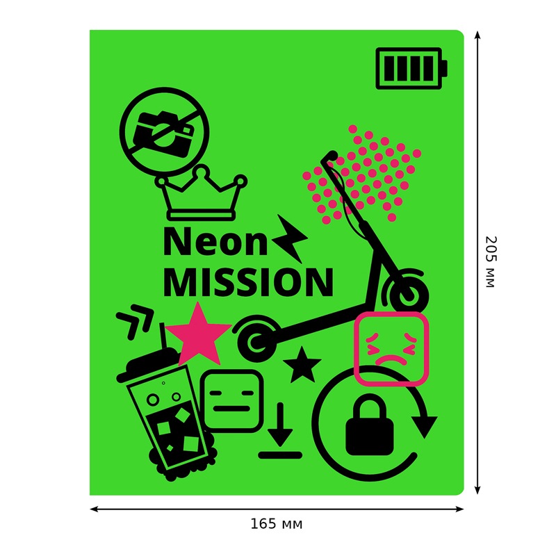 картинка Тетрадь 48 л, А5, линия, "Neon Mission", BG, Т5ск48 11078 от магазина Альфанит в Кунгуре