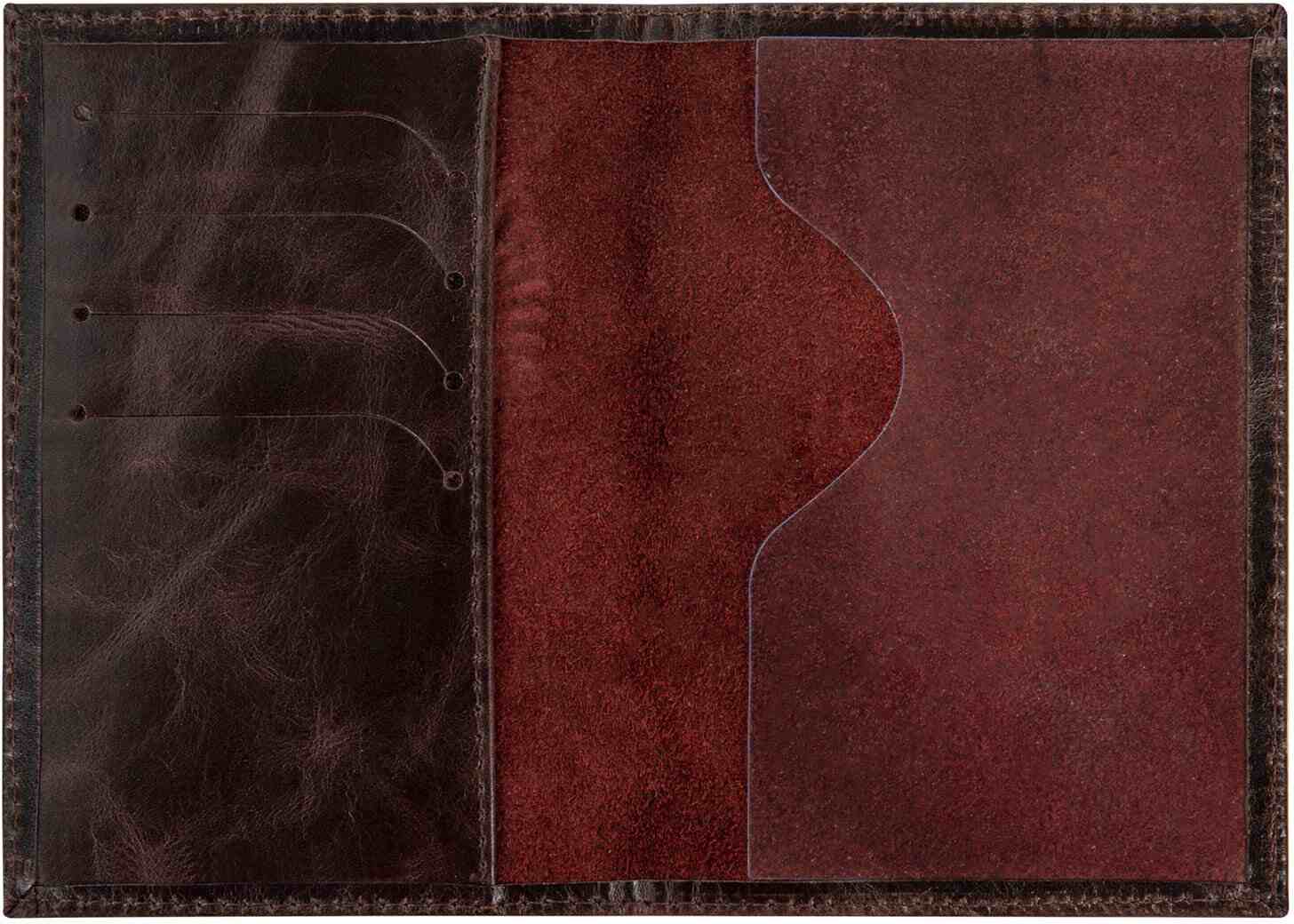 картинка Обложка для паспорта, кожа натуральная, темно-коричневый, 3D герб, тиснение, "ПАСПОРТ", BRAUBERG, 238194 от магазина Альфанит в Кунгуре