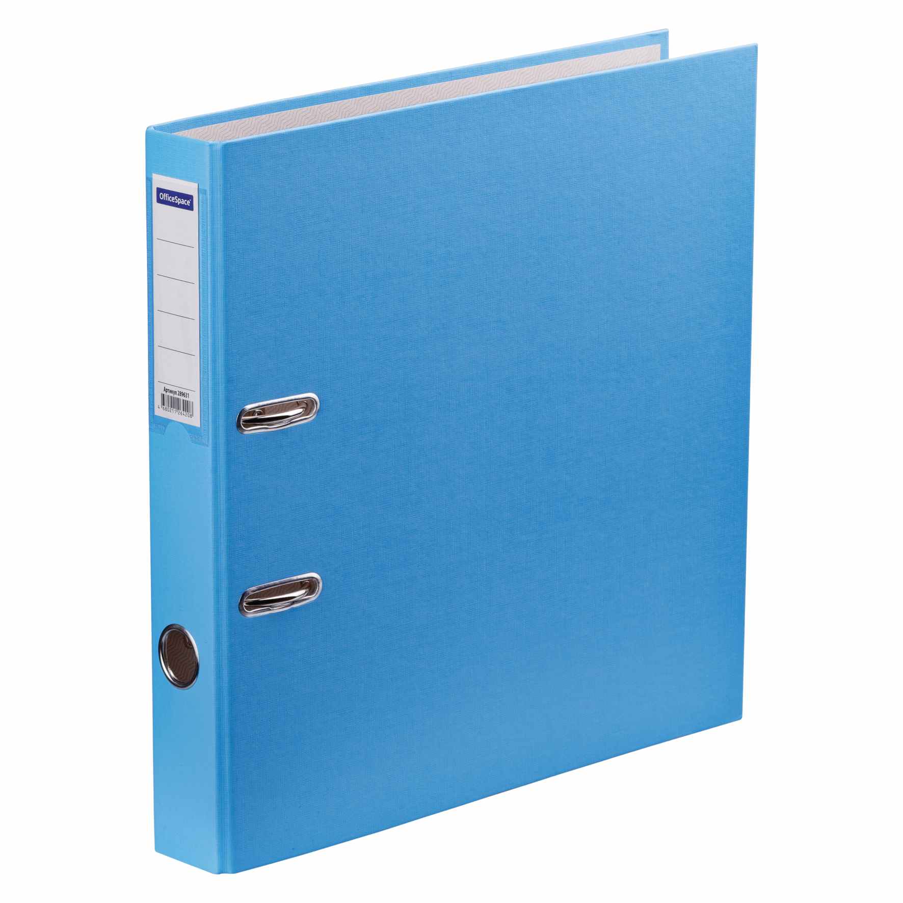 картинка Папка-регистратор, А4, корешок 50 мм, до 350 л, бумвинил, голубой, с карманом, "Classic", OfficeSpace, 289631 от магазина Альфанит в Кунгуре