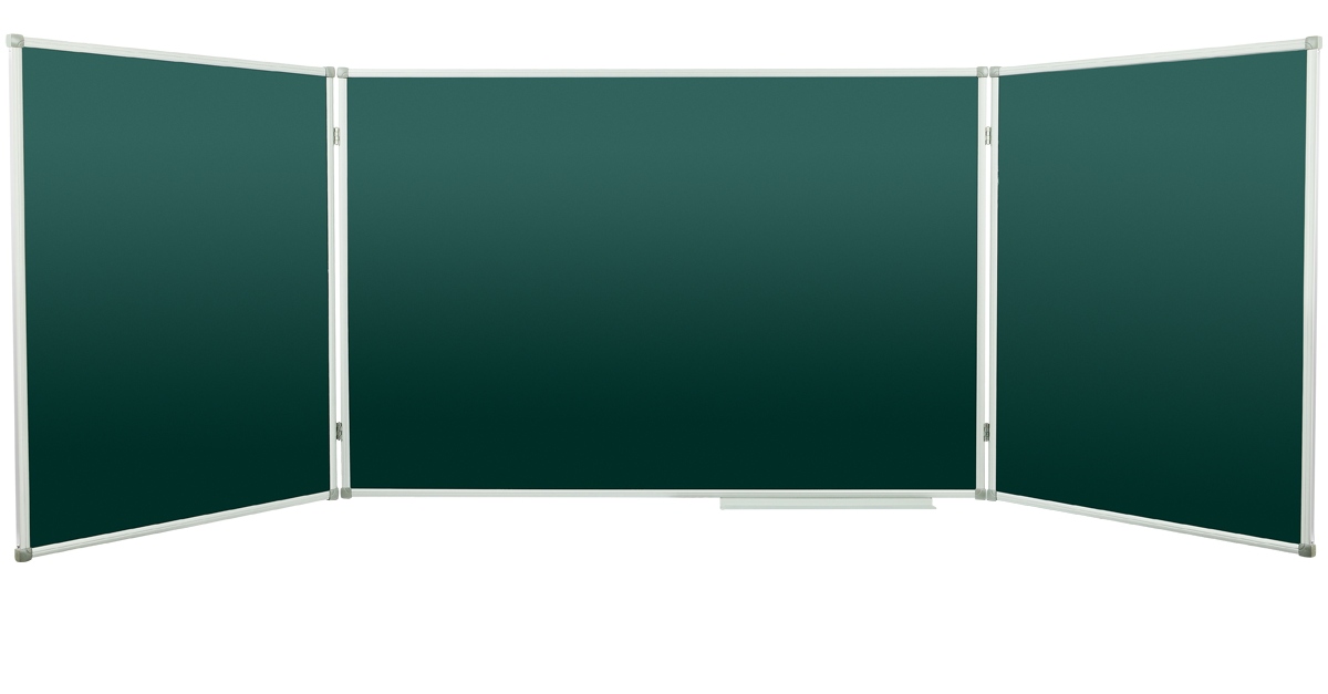 картинка Доска магнитно-меловая, 300*100/100*75*2 см, алюминиевая рамка, трехсекционная, OfficeSpace, 362428 от магазина Альфанит в Кунгуре