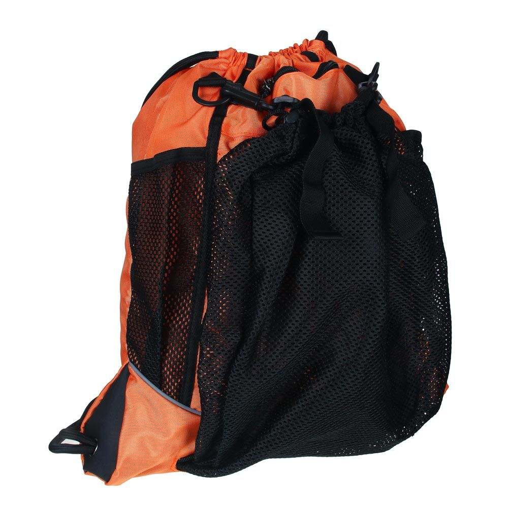 картинка Рюкзак-мешок, 1 отдел, 4 кармана, 46*42 см, полиэстер, оранжевый, карман-сетка для мяча, ClipStudio, 254-733 от магазина Альфанит в Кунгуре