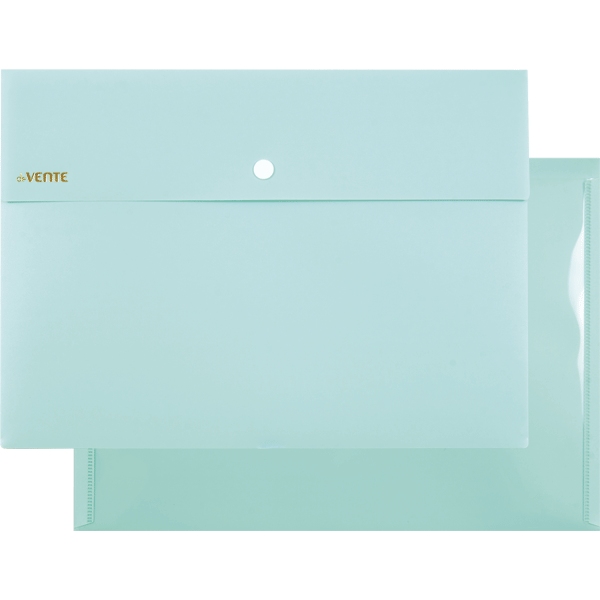 картинка Папка-конверт на кнопке, А4, 180 мкм, бирюзовый, с карманом, "Pastel", deVente, 3071852 от магазина Альфанит в Кунгуре