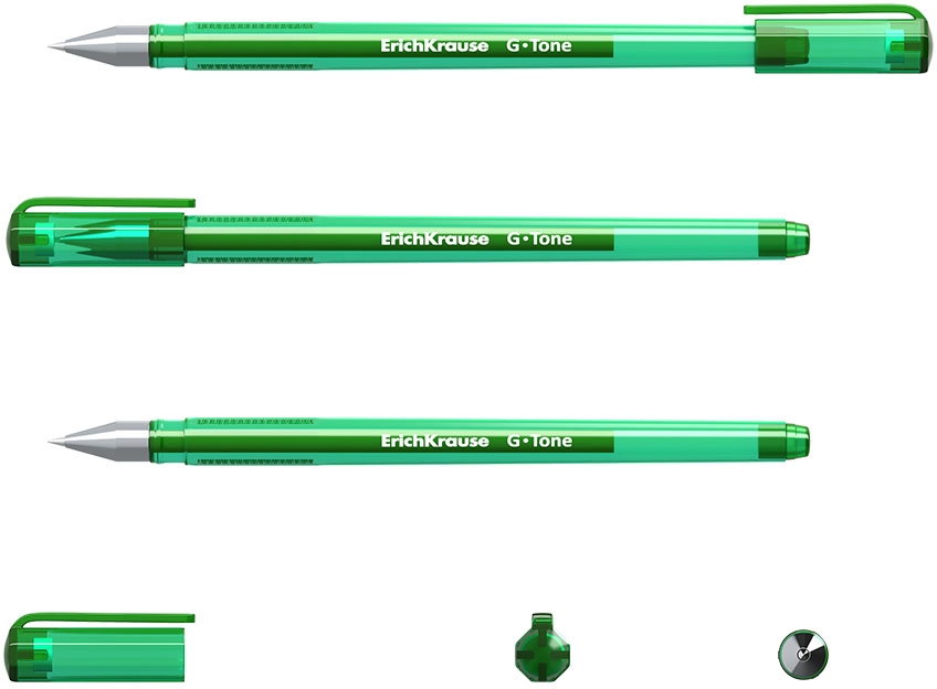 картинка Ручка гелевая, 0,5 мм, зеленая, "G-Tone", Erich Krause, 39016 от магазина Альфанит в Кунгуре