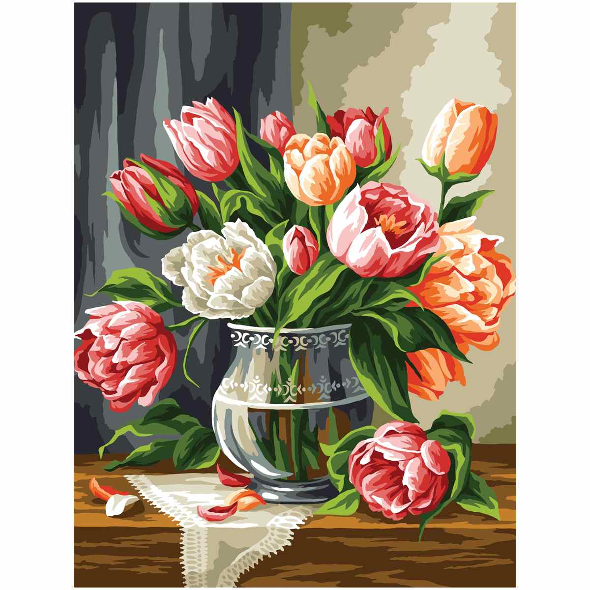 картинка Картина по номерам, 40*50 см, на подрамнике, "Букет тюльпанов", Три совы, КХ4050_53912 от магазина Альфанит в Кунгуре