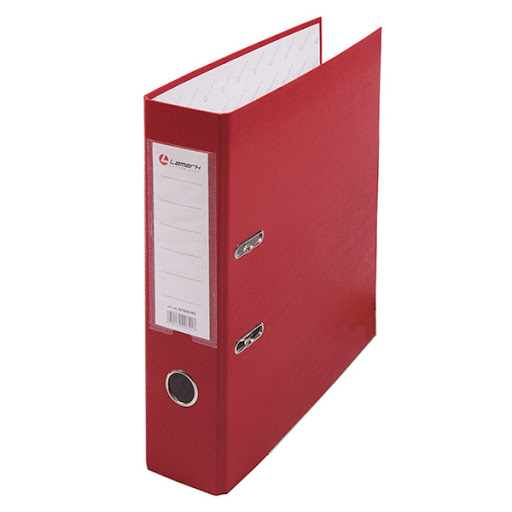 картинка Папка-регистратор, А4, корешок 75 мм, до 600 л, картон, красный, с карманом, Lamark, AF0600-RD от магазина Альфанит в Кунгуре
