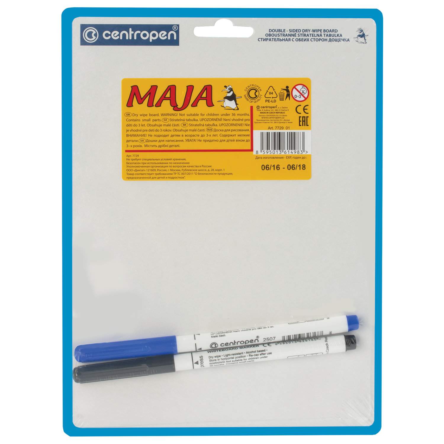 картинка Доска для рисования, А5, двустороняя, с маркером, CENTROPEN, 5 7729 0201 от магазина Альфанит в Кунгуре