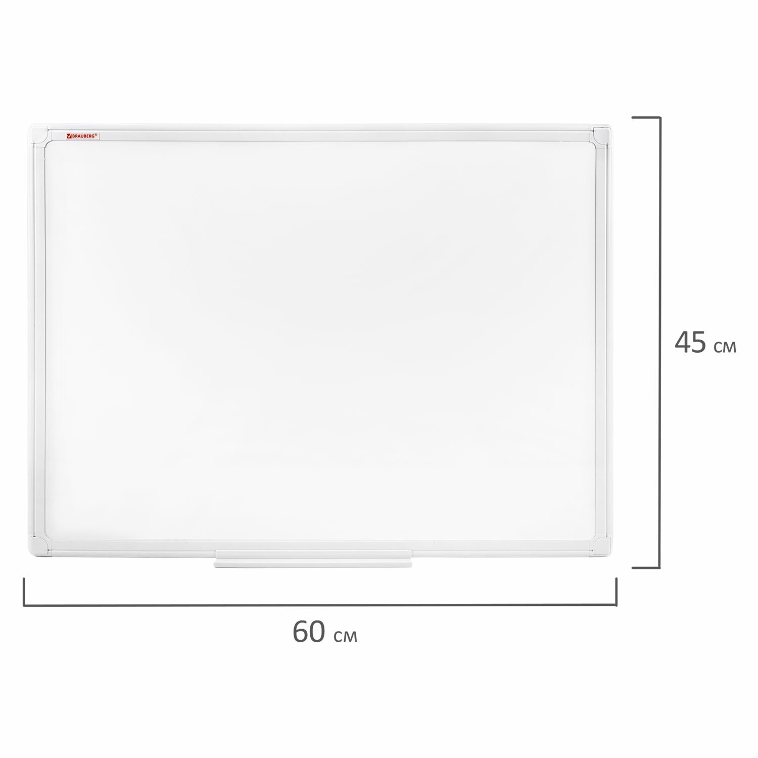картинка Доска магнитно-маркерная, 45*60 см, ПВХ, белая, "Standard", BRAUBERG, 237560 от магазина Альфанит в Кунгуре