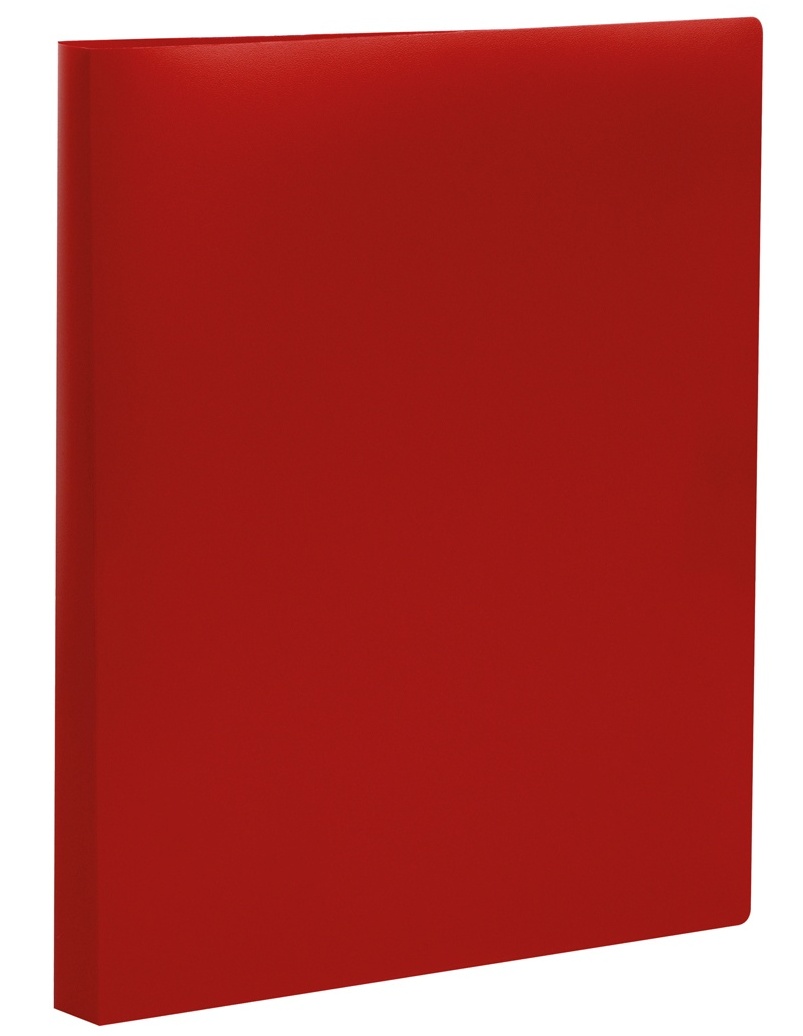 картинка Папка на 2-х кольцах, А4, 500 мкм, корешок 25 мм, пластик, красный, СТАММ, ММ-32175 от магазина Альфанит в Кунгуре