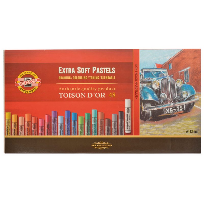 картинка Пастель художественная, 48 цв, 48 шт, "Toison D`or Extra Soft 8556", Koh-i-Noor, 8556048001KZ от магазина Альфанит в Кунгуре