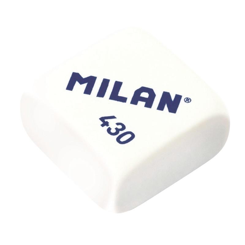 картинка Ластик, 28*28*13 мм, белый, каучук, квадратный, "430", Milan, 430 от магазина Альфанит в Кунгуре