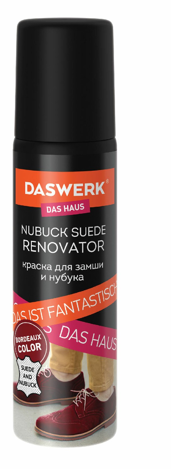 картинка Краска для замши и нубука, 75 мл, губка, бордовый, DASWERK, 607626 от магазина Альфанит в Кунгуре