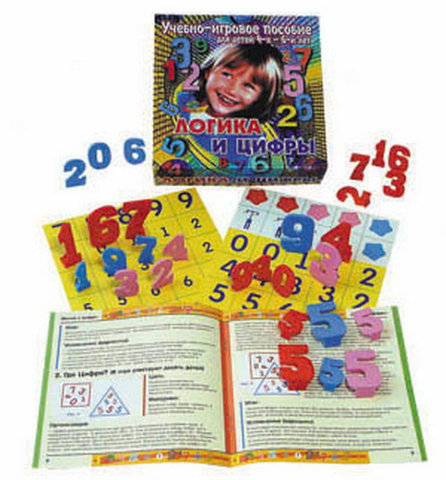 картинка Учебно-игровое пособие для детей, 4-6 лет, "Логика и цифры", Корвет от магазина Альфанит в Кунгуре