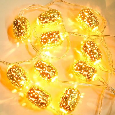 картинка Гирлянда нить, 2 м, шампань, 10LED, "Фонарь", Сноу Бум, 381-225 от магазина Альфанит в Кунгуре
