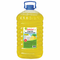картинка Средство для мытья посуды, 5 л, бутыль, "Лимон", Любаша, 604781 от магазина Альфанит в Кунгуре