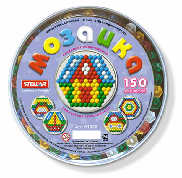 картинка Мозаика пластмассовая, 150 дет., диаметр детали, STELLAR, 01012 от магазина Альфанит в Кунгуре